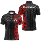 Black and Red Tribal pattern Bowling Shirts Custom Bowling outfit Team bowling league jersey