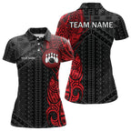 Black and Red Tribal pattern Bowling Shirts Custom Bowling outfit Team bowling jerseys