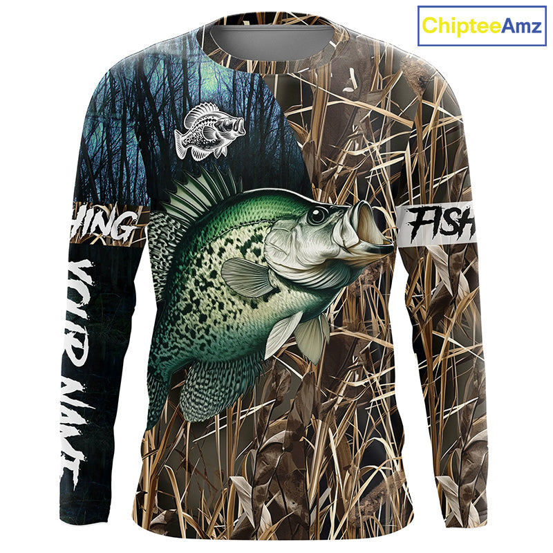 Crappie Fishing Customize Name 3D All Over Printed Shirts, Personalized Fishing Gift