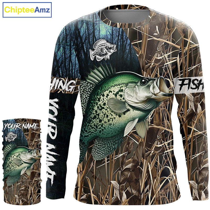Crappie Fishing Customize Name 3D All Over Printed Shirts, Personalized Fishing Gift