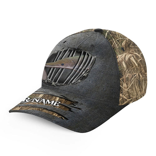 Alligator Gar fishing camo Custom fishing hat Adjustable Unisex Fishing Baseball Angler gar hat