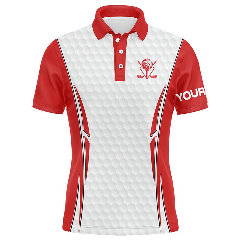 Red and White golf ball golf polo shirts custom golf outfits, golf gifts