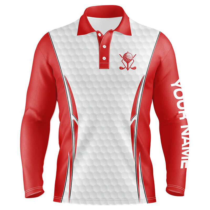 Red and White golf ball golf polo shirts custom golf outfits, golf gifts