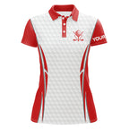 Red and White golf ball golf polo shirts custom golf clothing, golf gifts