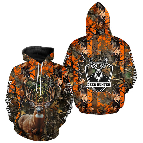 Deer Hunting big game camo Grim Reaper Custom Name 3D All over print shirts