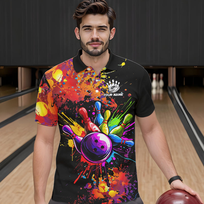Colorful bowling jerseys Bowling Polo, 1/4 Zip Shirt Custom Bowling Team shirts for bowlers