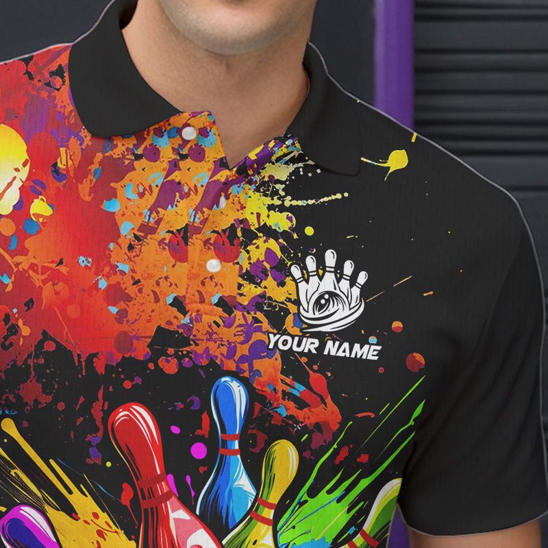 Colorful bowling jerseys Bowling Polo, 1/4 Zip Shirt Custom Bowling Team shirts for bowlers