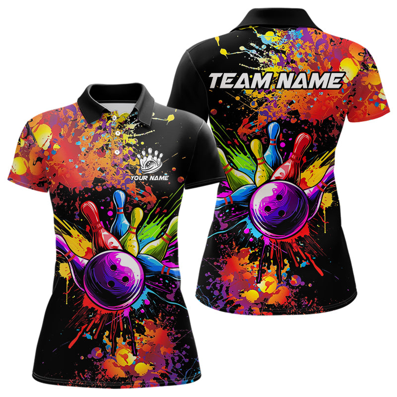 Colorful bowling jerseys Bowling Polo, 1/4 Zip Shirt Custom Bowling Team shirts for bowlers