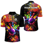 Colorful bowling jerseys Bowling Polo, 1/4 Zip Shirt Custom Bowling Team shirts for bowlers