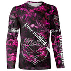 Love Deer Hunting Pink Camo Customize Name 3D All Over Printed Shirts Personalized Hunting gifts