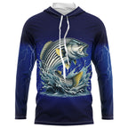 Funny Striped Bass Fishing blue lightning 3D All Over printed Shirts