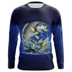 Funny Striped Bass Fishing blue lightning 3D All Over printed Shirts