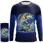Funny Striped Bass Fishing blue lightning 3D All Over printed Shirts