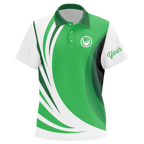 golf polo shirts custom name green and white golf shirt, team golf shirts