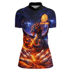 Orange and Purple Lightning Thunder Dragon Bowling Shirts Custom Dragon Team Bowling Jersey