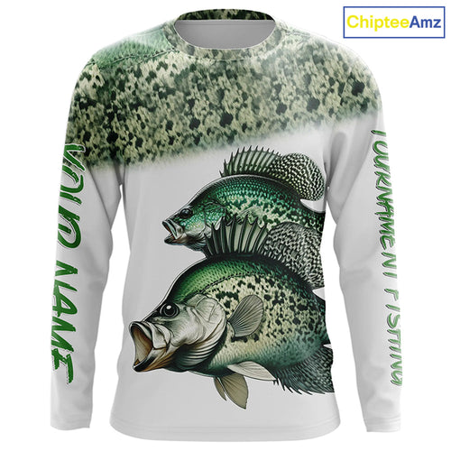 Crappie tournament fishing customize name all over print shirts personalized gift