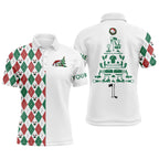 Funny Christmas golf polo shirts custom Christmas tree golf icons, Christmas golf gifts