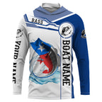 Texas Bass Fishing Texas Flag Custom name and boat name performance Long Sleeve Fishing Shirts, Patriotic Fishing gifts
