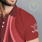 golf polo shirts custom name Red golf shirt, tournament golf tops, golf gift