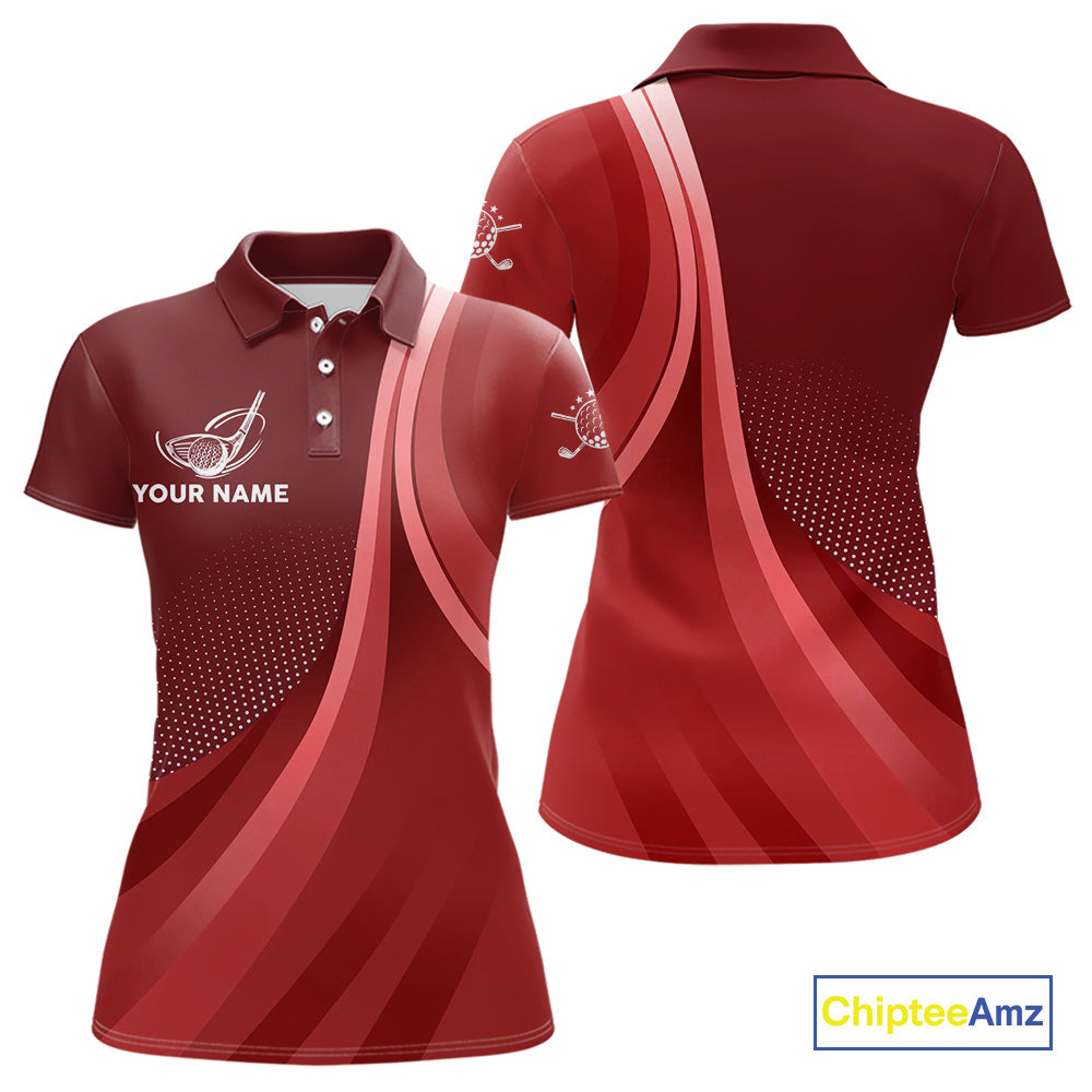 golf polo shirts custom name Red golf shirt, tournament golf tops