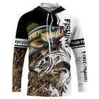Smallmouth Bass Fishing Camo UV protection long sleeves shirt Custom Smallmouth Bass Fishing Jerseys