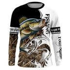 Smallmouth Bass Fishing Camo UV protection long sleeves shirt Custom Smallmouth Bass Fishing Jerseys