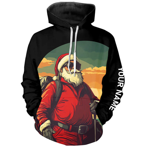 Santa Claus Playing Golf Christmas Golf Hoodies custom best golf wear