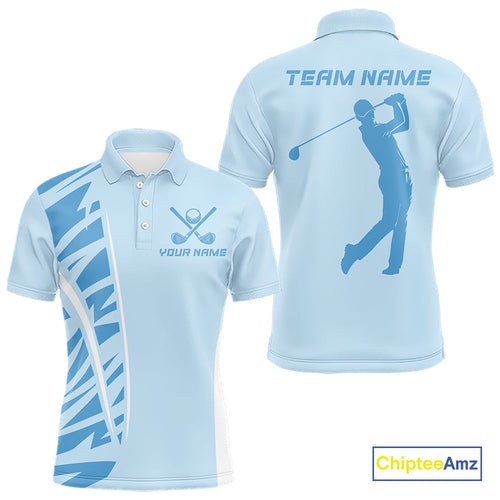 Blue matching golf polo shirts for couples custom couples golf outfits, Gift for golf lovers