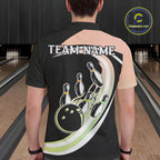 Pink and Green Gradient Bowling Shirts Custom Bowling Team League Jersey, Gift For Bowler