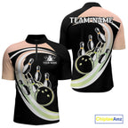 Pink and Green Gradient Bowling Shirts Custom Bowling Team League Jersey, Gift For Bowler