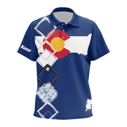 golf polos shirts Colorado flag patriot custom golf shirts, gift for the golfers