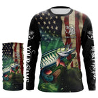 Musky Fishing American Flag Patriotic Customize fishing jerseys, personalized fishing gifts