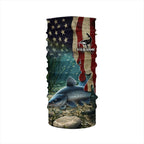 Catfish Fishing American Flag Patriotic Custom Long sleeve fishing shirt, personalized fishing gift