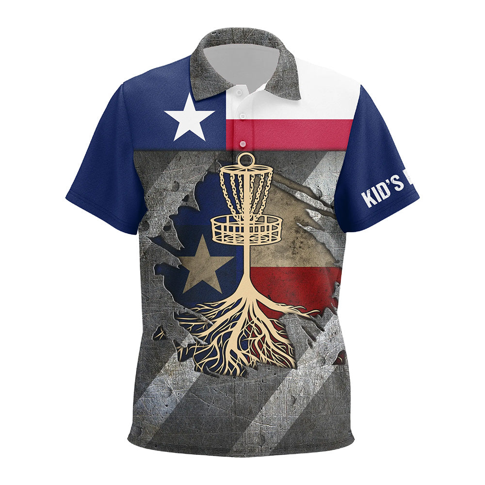 disc golf polos shirt custom Texas flag disc golf basket, disc golf gifts