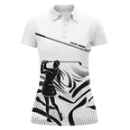 Black and White Camo custom golf polo shirts, personalized golf attire