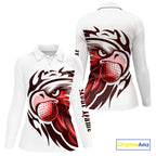 golf polo shirts custom Red Eagle golf ball white golf tops, team golf attire