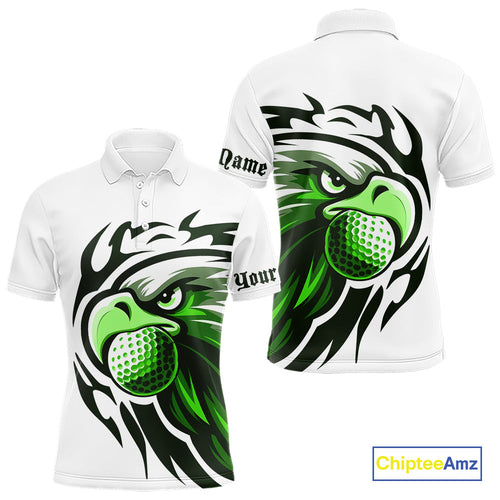 golf polo shirts custom Green Eagle golf ball white golf tops, team golf attire