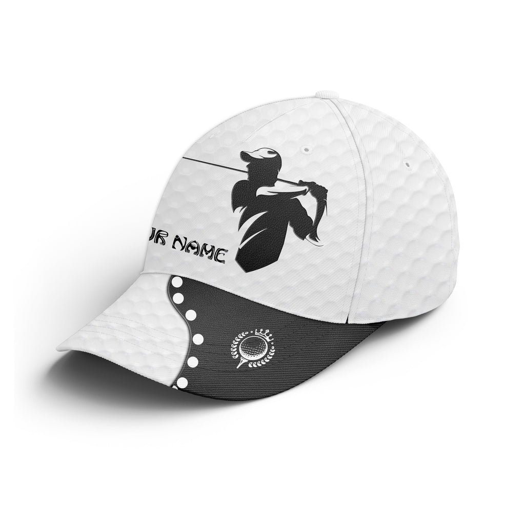 Golfer hat custom name black & white golf hats Unisex Baseball golf hats