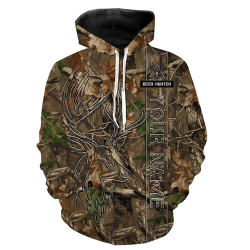 Deer Hunting tree camo Customize Name 3D All Over Printed Shirts Personalized Hunting gifts