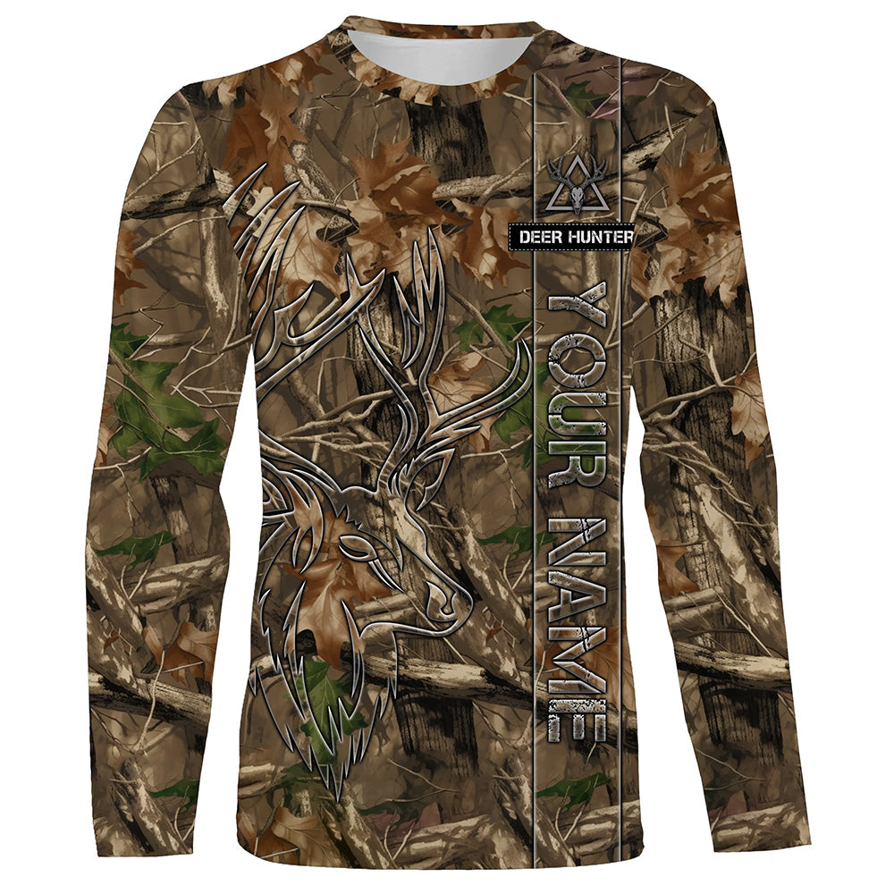 Deer Hunting tree camo Customize Name 3D All Over Printed Shirts Personalized Hunting gifts