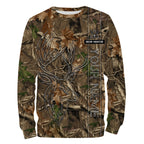 Deer Hunting tree camo Customize Name 3D All Over Printed Shirts Personalized Hunting gifts