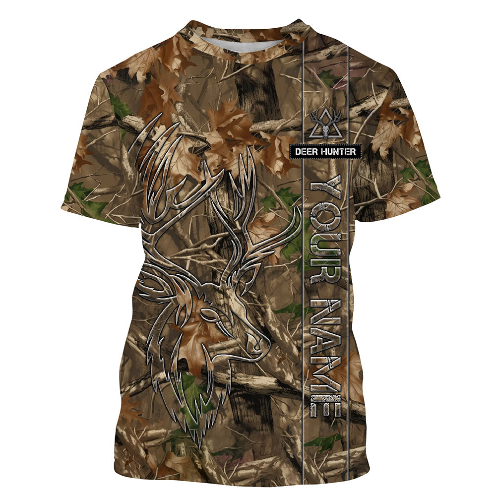 Deer Hunting tree camo Customize Name 3D All Over Printed Shirts Personalized Hunting gifts