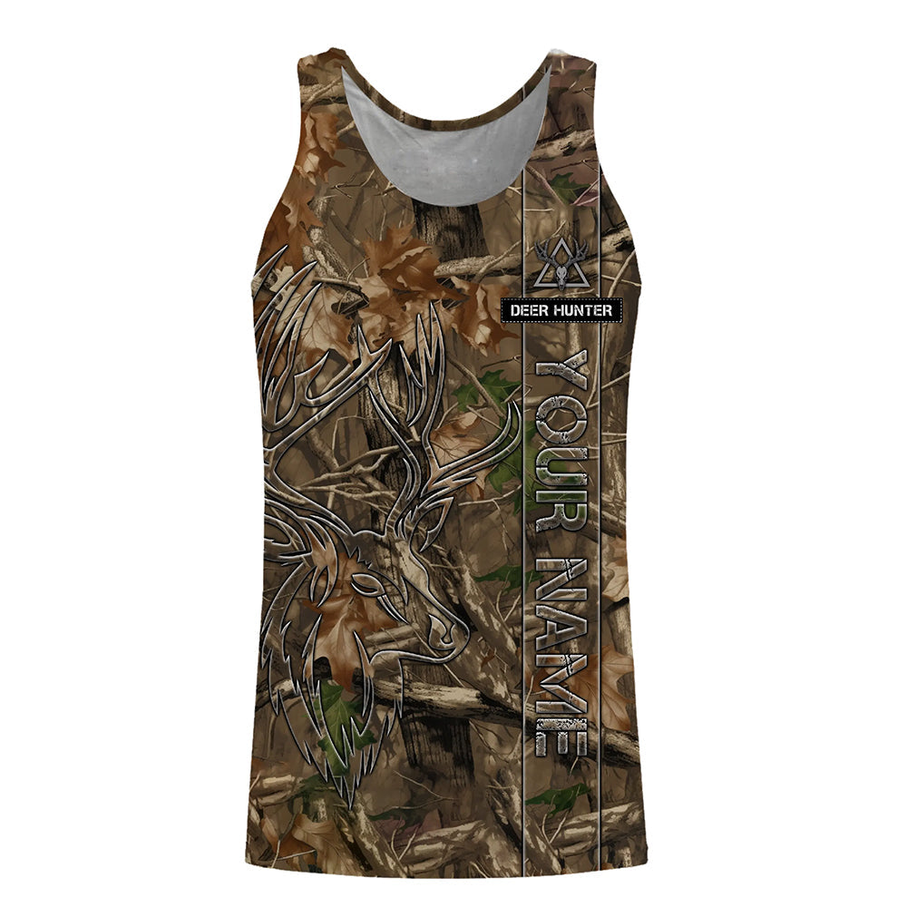 Deer Hunting tree camo Customize Name 3D All Over Printed Shirts Personalized Hunting gifts