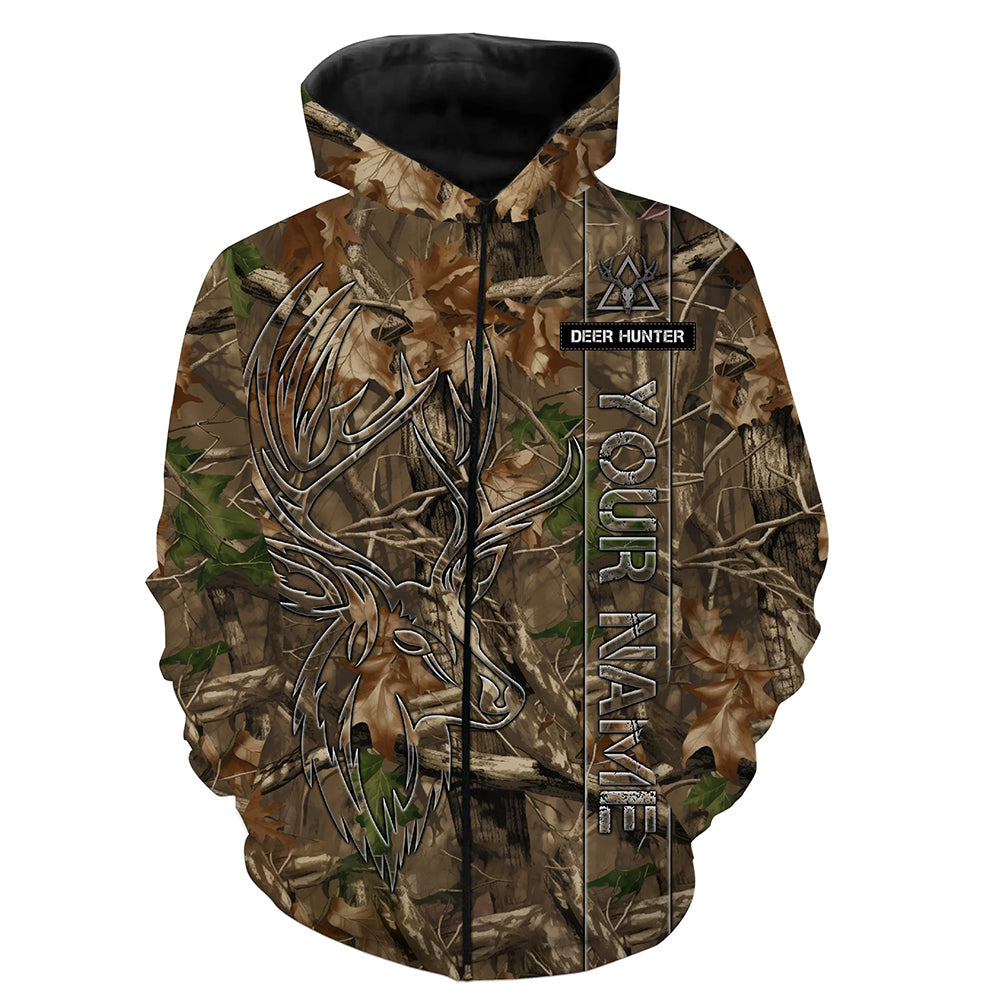Deer Hunting tree camo Customize Name 3D All Over Printed Shirts Personalized Hunting gifts