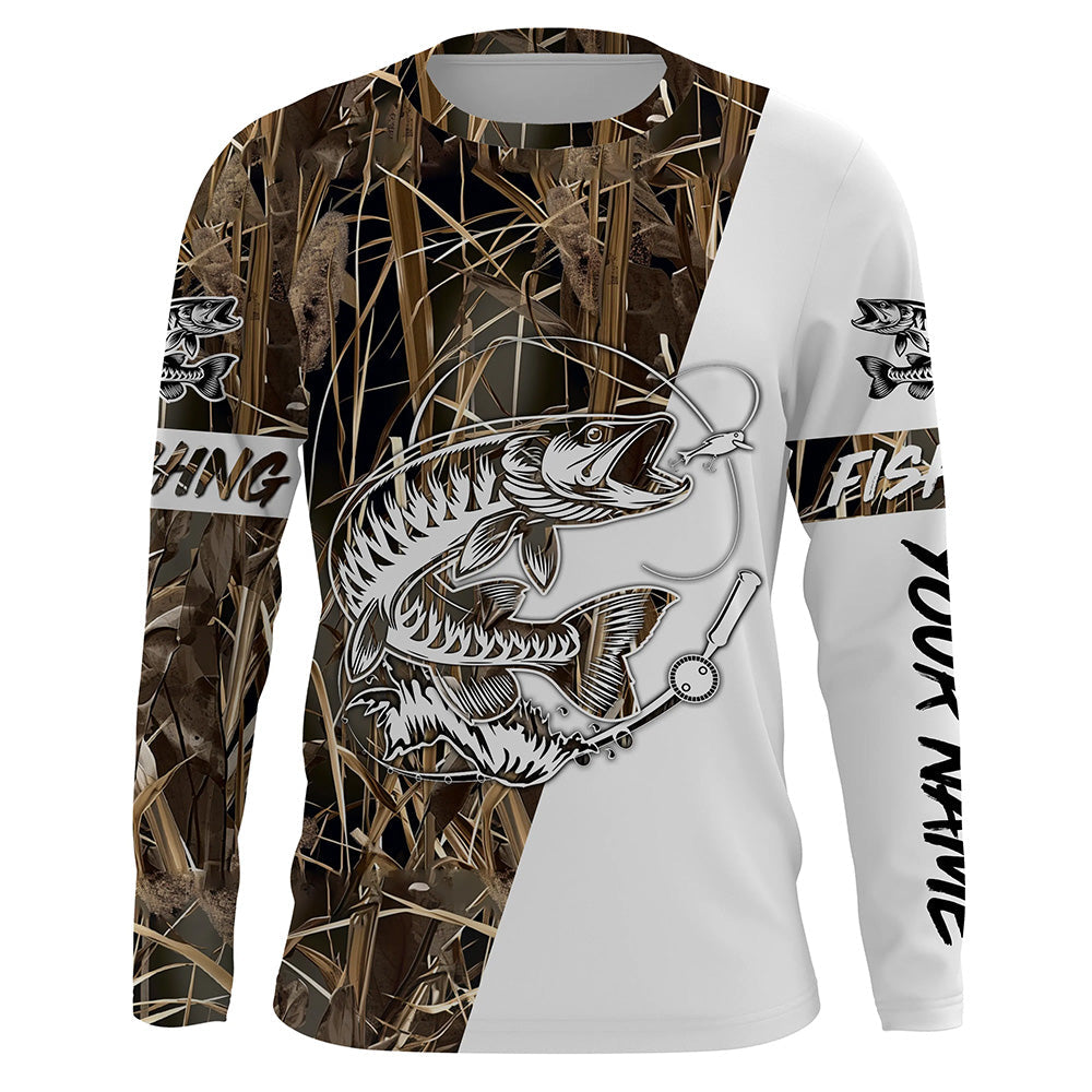 Musky (Muskie) Fishing performance fishing shirt UV protection customize gift for Fishing lovers