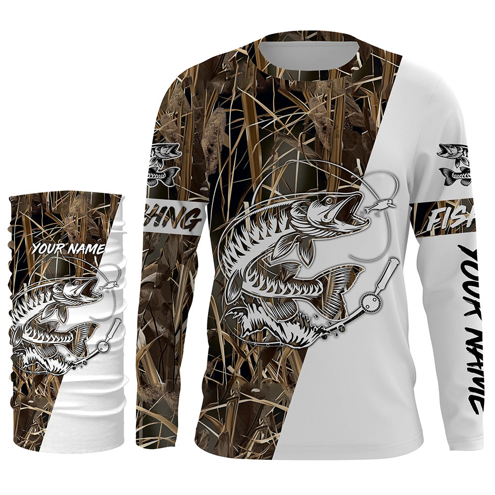 Musky (Muskie) Fishing performance fishing shirt UV protection customize gift for Fishing lovers