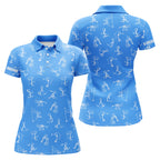golf polo shirts custom name funny golf pattern blue polo shirt best golf wear