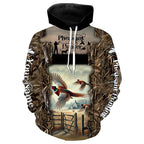 Pheasant Hunting Camo Customize Name 3D All Over Printed Shirts Personalized gift For Hunting Lovers