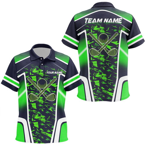 Gradient Green Camo golf polo shirts Custom Golf Tops, gifts for golf lovers