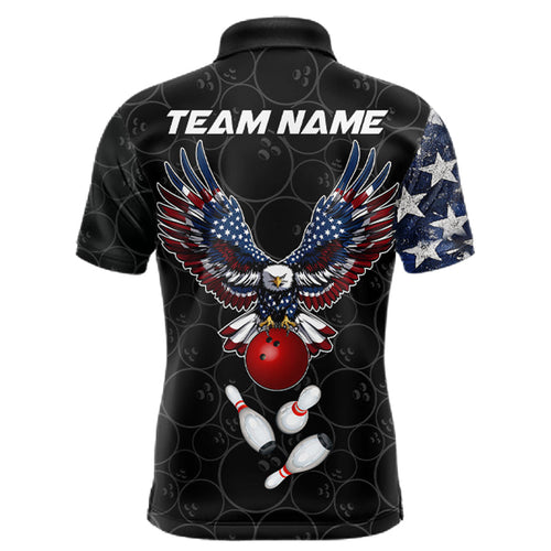 American Flag Eagle Bowling shirts Custom patriotic team bowling jerseys, gift for bowlers